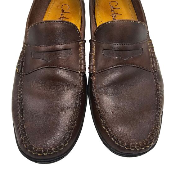 Cole Haan Men's French Cup Penny Loafer Brown Driving Moccasin #C07638 Size 11M - Picture 2 of 10
